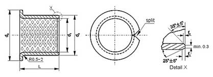 FB090F Bronze wrapped bushes